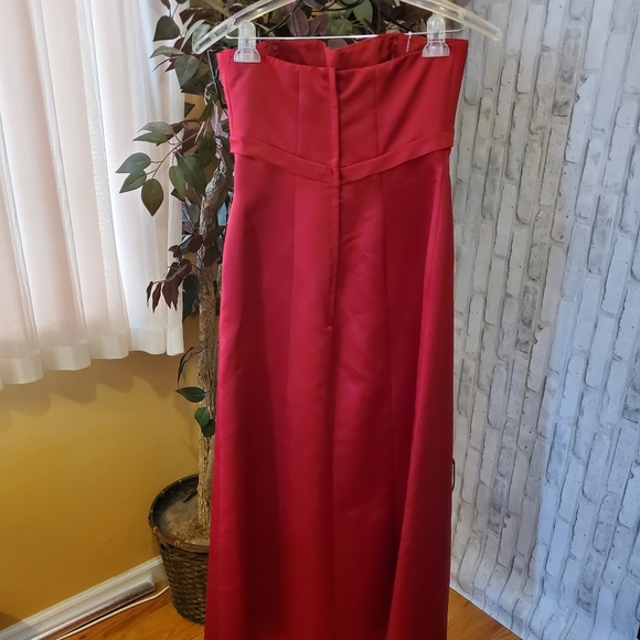 BILL LEVKOFF STRAPLESS RED DRESS SIZE 10 - Picture 6 of 10